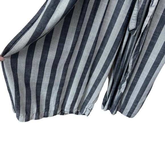 GAP Navy Sleeveless Striped Wide Leg Wrap Jumpsuit, XL - Picture 5 of 8